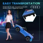 Kids 12V Electric Ride-On Car with Remote Control and Suspension Blue for Ages 3-5 - Image 7