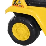 Kids Ride On Excavator Toy, Yellow Pull Cart Bulldozer with Bucket, Horn, Steering Wheel, for Toddler Fun - Image 14