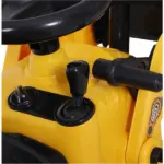 Kids Ride On Excavator Toy, Yellow Pull Cart Bulldozer with Bucket, Horn, Steering Wheel, for Toddler Fun - Image 8