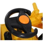 Kids Ride On Excavator Toy, Yellow Pull Cart Bulldozer with Bucket, Horn, Steering Wheel, for Toddler Fun - Image 9