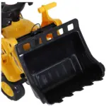 Kids Ride On Excavator Toy, Yellow Pull Cart Bulldozer with Bucket, Horn, Steering Wheel, for Toddler Fun - Image 10
