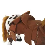 Qaba Kids Ride On Horse for Toddlers 3-5, with Realistic Sound, Stuffed Animal Horse Toy for Kids with Padding, Soft Feel, Brown - Image 8