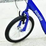 Aosom Kids Kick Scooter with Adjustable Handlebar Dual Brakes and Inflatable Wheels Blue Ages 5+ - Image 8