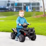 Kids Ride On Motorcycle 6V Battery Powered with Headlights Music Black for 18-36 Months - Image 2