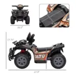 Kids Ride On Motorcycle 6V Battery Powered with Headlights Music Black for 18-36 Months - Image 3