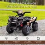 Kids Ride On Motorcycle 6V Battery Powered with Headlights Music Black for 18-36 Months - Image 4