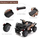 Kids Ride On Motorcycle 6V Battery Powered with Headlights Music Black for 18-36 Months - Image 5