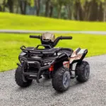 Kids Ride On Motorcycle 6V Battery Powered with Headlights Music Black for 18-36 Months - Image 10