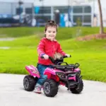 Kids Ride On Motorcycle 6V Battery Powered with Real Working Headlights for Toddlers 18-36 Months Pink - Image 2