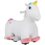 Kids Ride on Unicorn, 6V Battery Powered Electric Ride on Animal Toy w/ Music Forward, Foot Pedal for Aged 18-36 Months - Image 11