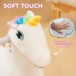 Kids Ride on Unicorn, 6V Battery Powered Electric Ride on Animal Toy w/ Music Forward, Foot Pedal for Aged 18-36 Months - Image 5