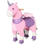 Kids Ride On Unicorn Walking Horse, Mechanical Pony Toy with Wheels, Gift for 3-6 Years Girls Boys, Pink - Image 11