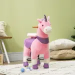 Kids Ride On Unicorn Walking Horse, Mechanical Pony Toy with Wheels, Gift for 3-6 Years Girls Boys, Pink - Image 10