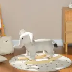 Kids Rocking Animal Elephant Rocker with Realistic Sounds, Plush Ride on Toy for 2-4 Years, Gray - Image 10