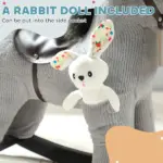 Kids Rocking Horse, Plush Toddler Ride on Toy with Realistic Neigh and Toy for 2-5 Years Old, Gray - Image 7