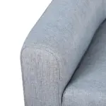 Kids Sofa Gray 2-Seat Comfortable Linen Fabric Wooden Frame Child Couch for Ages 3-6 Playroom Furniture - Image 9