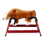 Qaba Kids Spring Rocking Horse, Rocking Rodeo Bull Ride On Rocking Horse with Realistic Sounds and Soft Plush Fabric, for Kids Over 3, Brown - Image 11