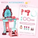 Kids Vanity Set with Magic Mirror, Lights and Music for Ages 3 to 6 - Image 5