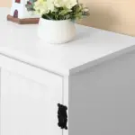 HOMCOM Kitchen Pantry Cabinet Storage. Floor Storage Cabinet, Cupboard Organizer with Adjustable Shelves and 4-Doors, White - Image 12