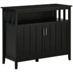 Kitchen Sideboard Buffet Cabinet with 2 Doors Adjustable Shelves for Entryway Living Room Black