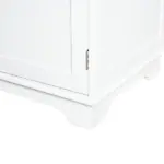 Kitchen Storage Cabinet, Sideboard Floor Cupboard with Solid Wood Top, Adjustable Shelf and 2 Drawers for Living Room, Hallway, White - Image 14