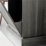 Kitchen Tilt Out Trash Bin Cabinet Free Standing Storage Cabinet with Drawer, Charcoal Gray - Image 9