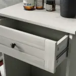 Kitchen Tilt Out Trash Bin Cabinet Free Standing Storage Cabinet with Drawer, Gray - Image 8