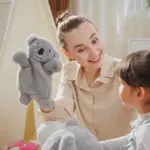 Qaba Koala Animal Rocking Horse Plush Toy, Gray for Toddlers 18-36 Months with Gloved Doll and Realistic Sounds - Image 8