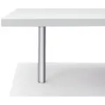 L-Shaped Desk 55" 360 Degree Rotating White Corner Computer Workstation with Storage - Image 13