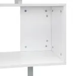 L-Shaped Desk 55" 360 Degree Rotating White Corner Computer Workstation with Storage - Image 14