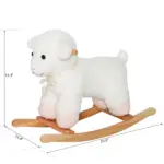 Plush Lamb Rocking Horse White for Ages 18 Months+ - Image 3