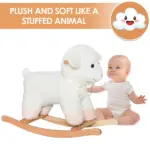 Plush Lamb Rocking Horse White for Ages 18 Months+ - Image 6