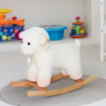 Plush Lamb Rocking Horse White for Ages 18 Months+ - Image 10