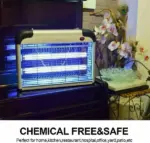 Indoor UV Bug Zapper with 2800V Grid and Two 10W UV Lamps - Image 7