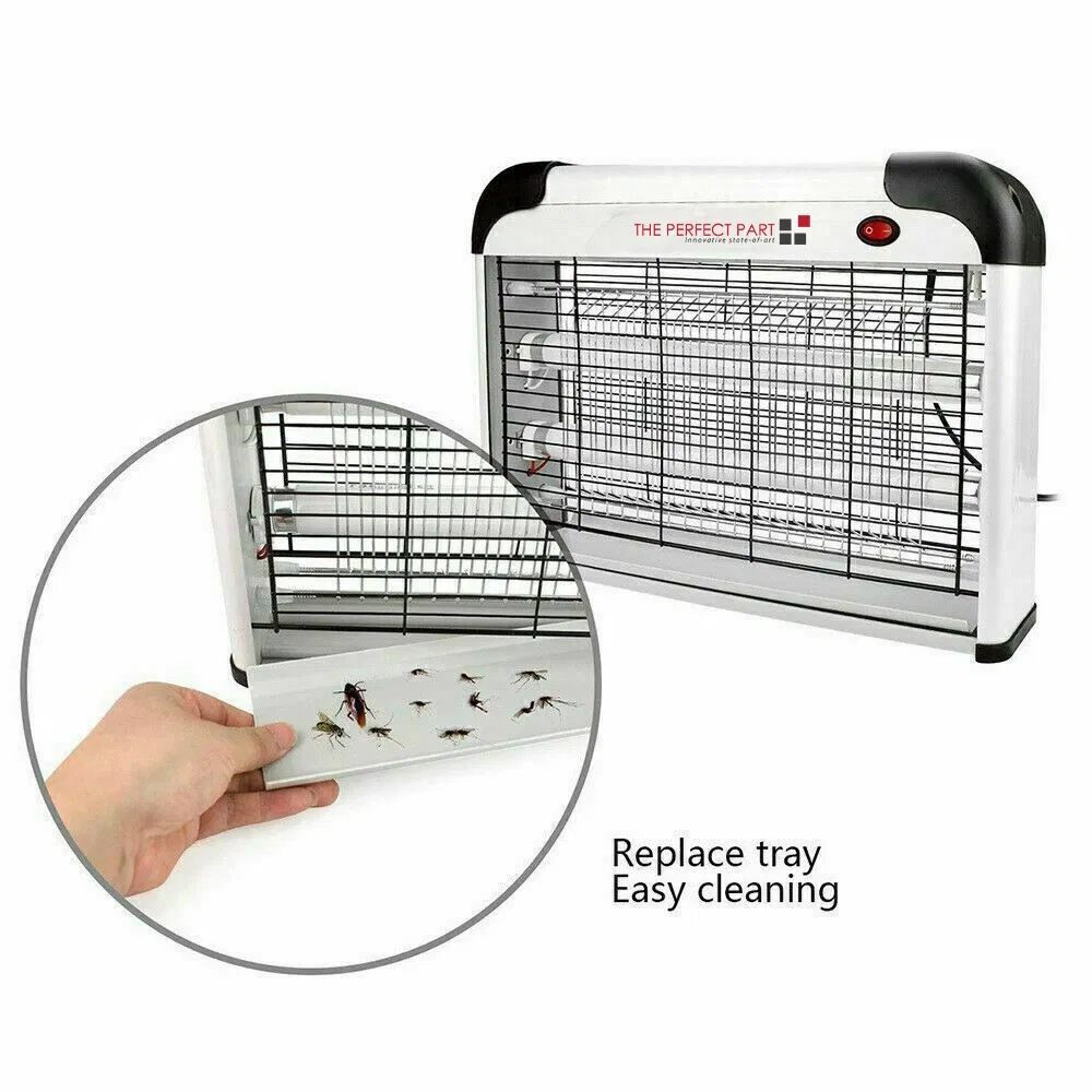 Indoor UV Bug Zapper with 2800V Grid and Two 10W UV Lamps