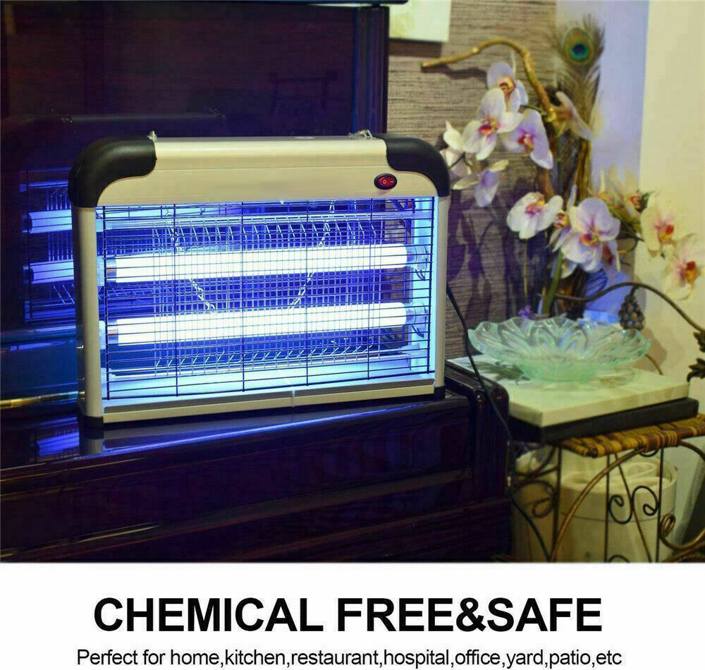 Indoor UV Bug Zapper with 2800V Grid and Two 10W UV Lamps