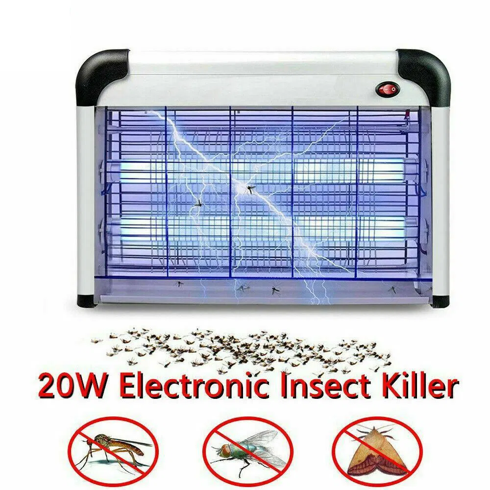 Indoor UV Bug Zapper with 2800V Grid and Two 10W UV Lamps