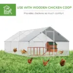 Large Chicken Coop Galvanized Metal 10x20 Hen House Outdoor Playpen Silver - Image 4