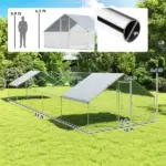 PawHut Large Chicken Coop with Waterproof and Anti-UV Cover, Spire Shaped for Outdoor and Yard Farm Use, 33 ft x 10 ft x 6.4 ft - Image 2