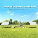 PawHut Large Chicken Coop with Waterproof and Anti-UV Cover, Spire Shaped for Outdoor and Yard Farm Use, 33 ft x 10 ft x 6.4 ft - Image 4