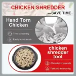 Large Manual Chicken Shredder Tool with Twist Handle and Non Slip Base BPA Free - Image 9