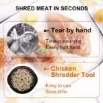 Large Manual Chicken Shredder Tool with Twist Handle and Non Slip Base BPA Free - Image 13