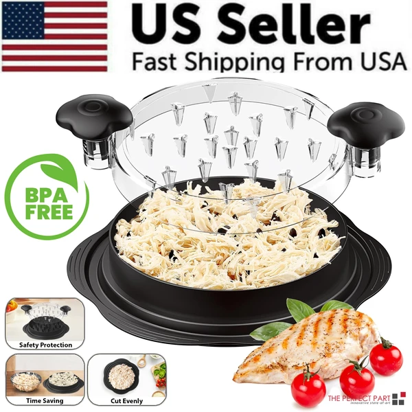 large-chicken-shredder-tool-twist-meat-shredding-grinder-handles-non-slip-no-bpa-6.webp Large Manual Chicken Shredder Tool with Twist Handle and Non Slip Base BPA Free - Image 1