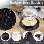 Large Manual Chicken Shredder Tool with Twist Handle and Non Slip Base BPA Free - Image 3
