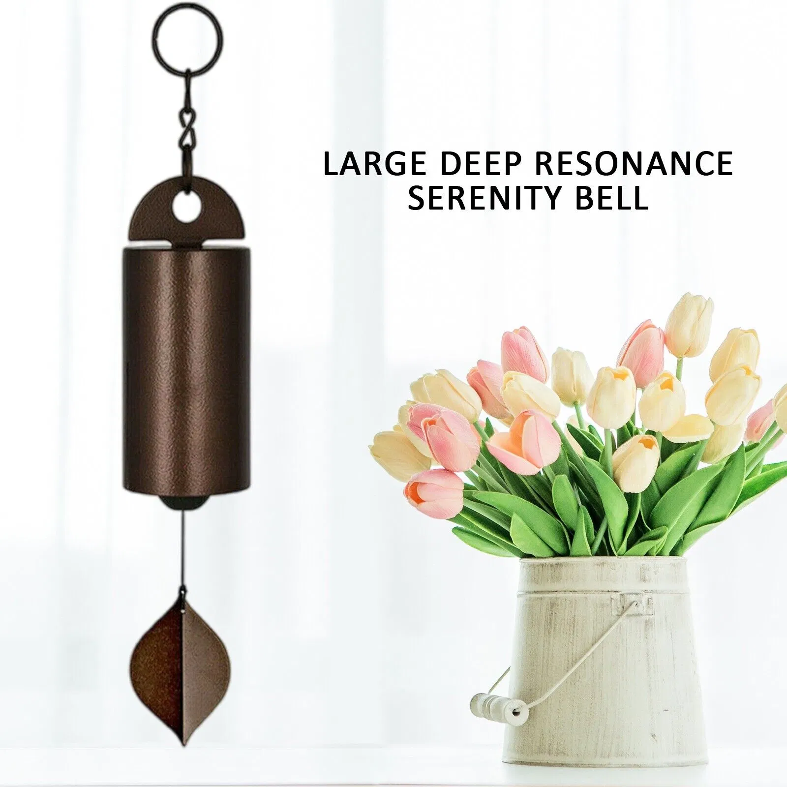 Large Deep Resonance Metal Wind Chime for Outdoor Garden Decor