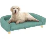 PawHut Large Dog Sofa Bed with Washable Cushion, Green, Comfortable Pet Couch for Dogs and Cats - Image 11