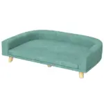 PawHut Large Dog Sofa Bed with Washable Cushion, Green, Comfortable Pet Couch for Dogs and Cats