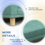 PawHut Large Dog Sofa Bed with Washable Cushion, Green, Comfortable Pet Couch for Dogs and Cats - Image 6
