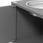 PawHut Large Elevated Dog Bowls with 44L Storage Cabinet, Raised Pet Food Bowl Stand and Feeding Station, Gray - Image 9