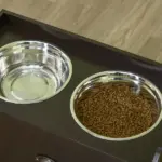 Large Elevated Dog Bowls with Storage Drawer Containing 21L Capacity Raised Dog Feeding Station with 2 Stainless Steel Bowls Brown - Image 8